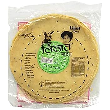 Lijjat Uead Plain Pappad 200gm