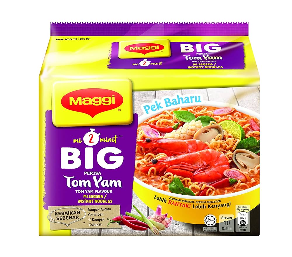 Maggie 2Min Big Tom Yum M/Pack 107G