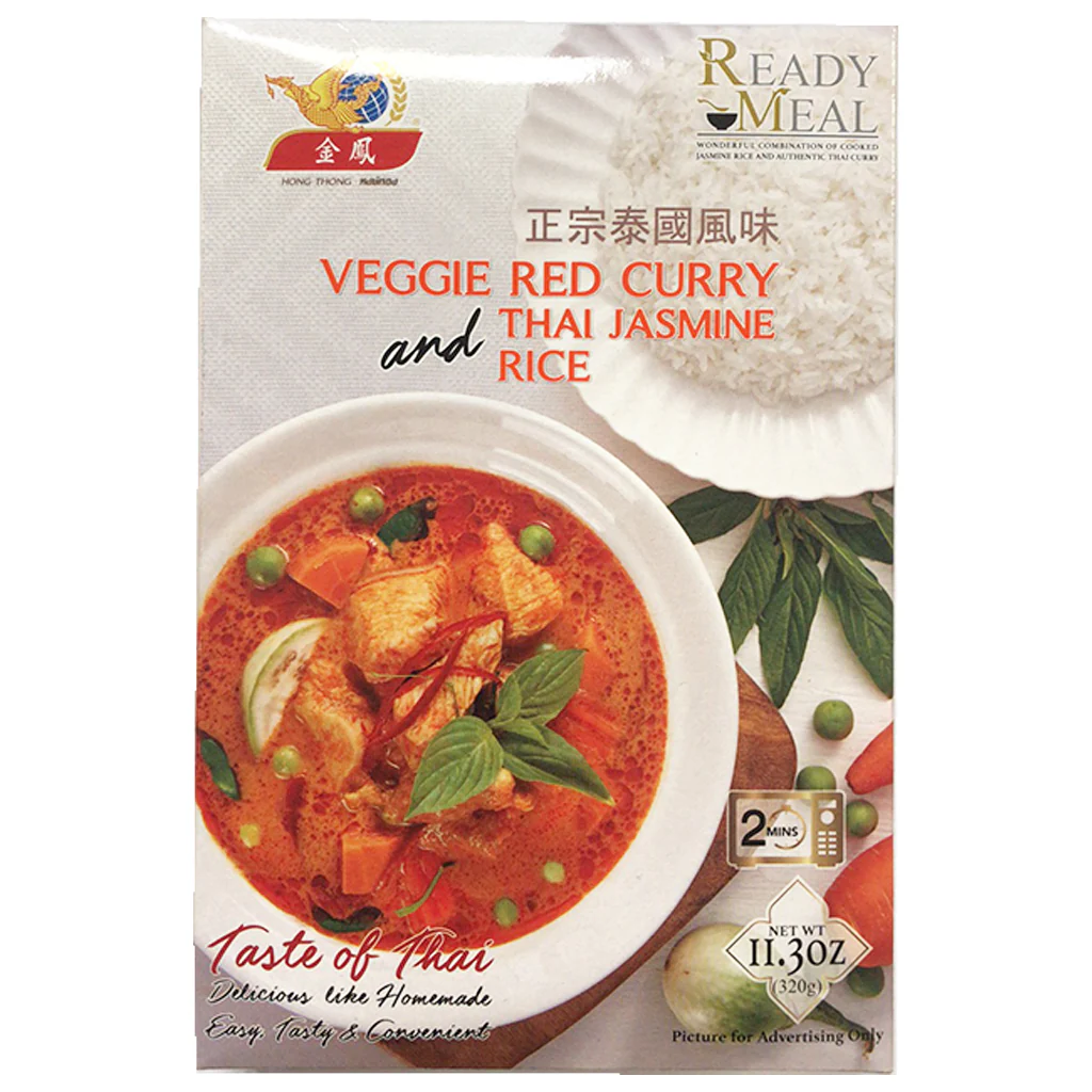 Hong Thong Veggie Red Curry Thai Jasmine Rice 320G