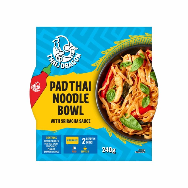 Thai Dragon Pad Thai & Sriracha Noodle Bowl 240G