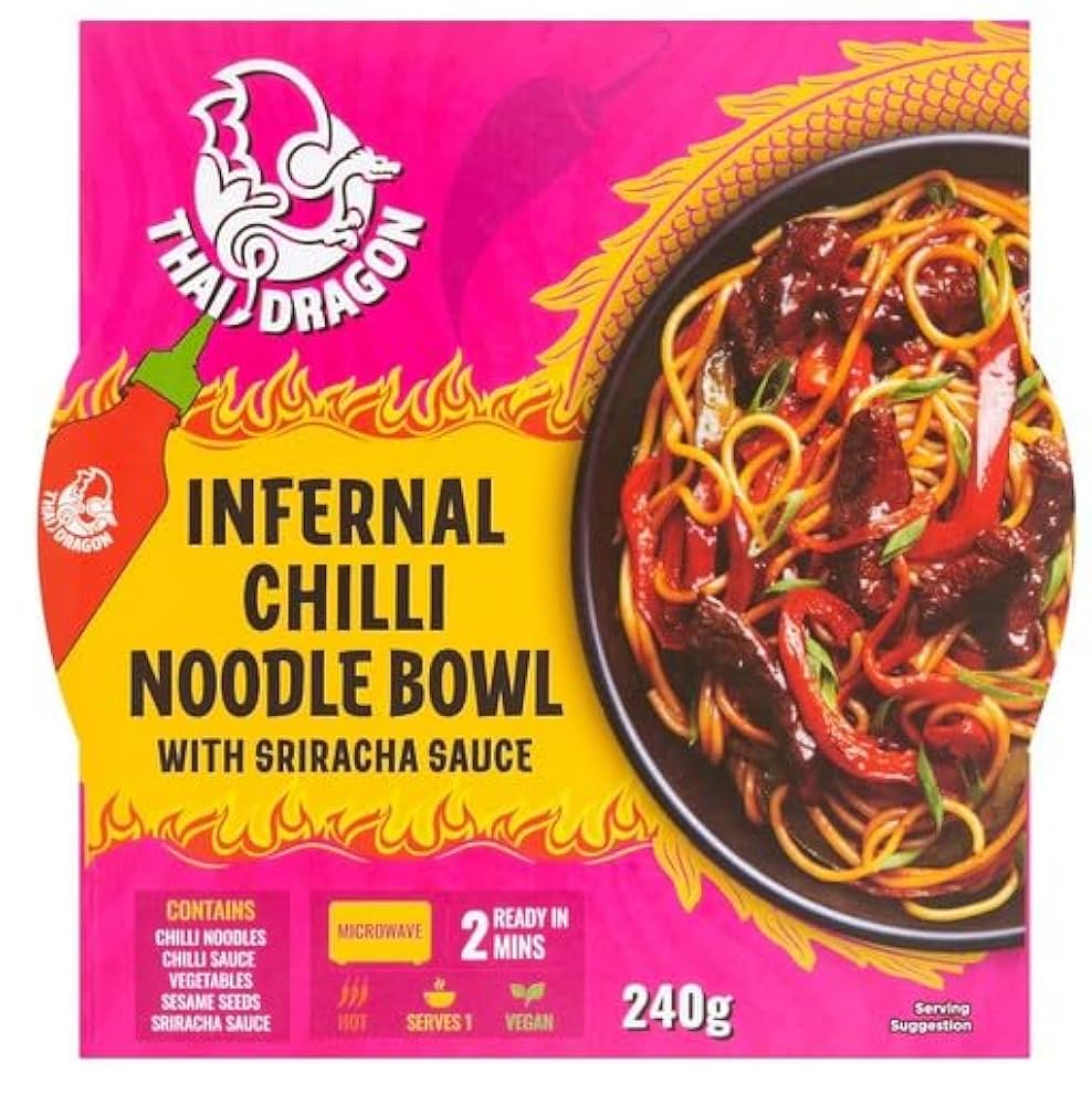 Thai Dragon Infernal Chilli Noodle Bowl 240G