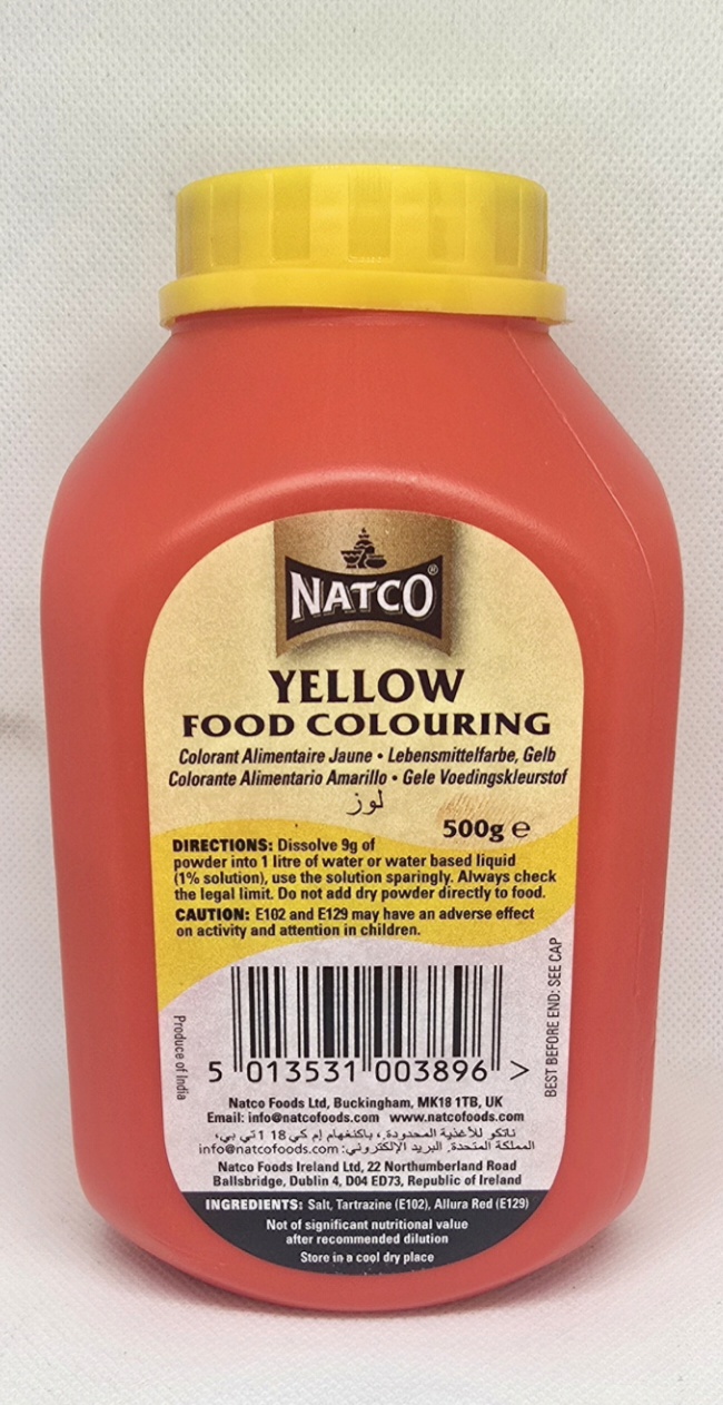 YELLOW FOOD COLOUR